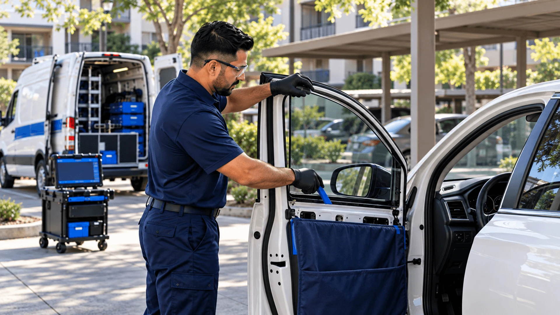 Door glass replacement